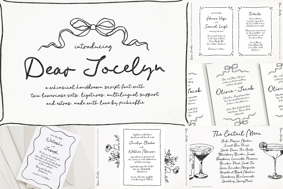 11 Whimsical Handwritten Font Bundle, a Script Font by Pink Coffie (Photo 3 of 58)
