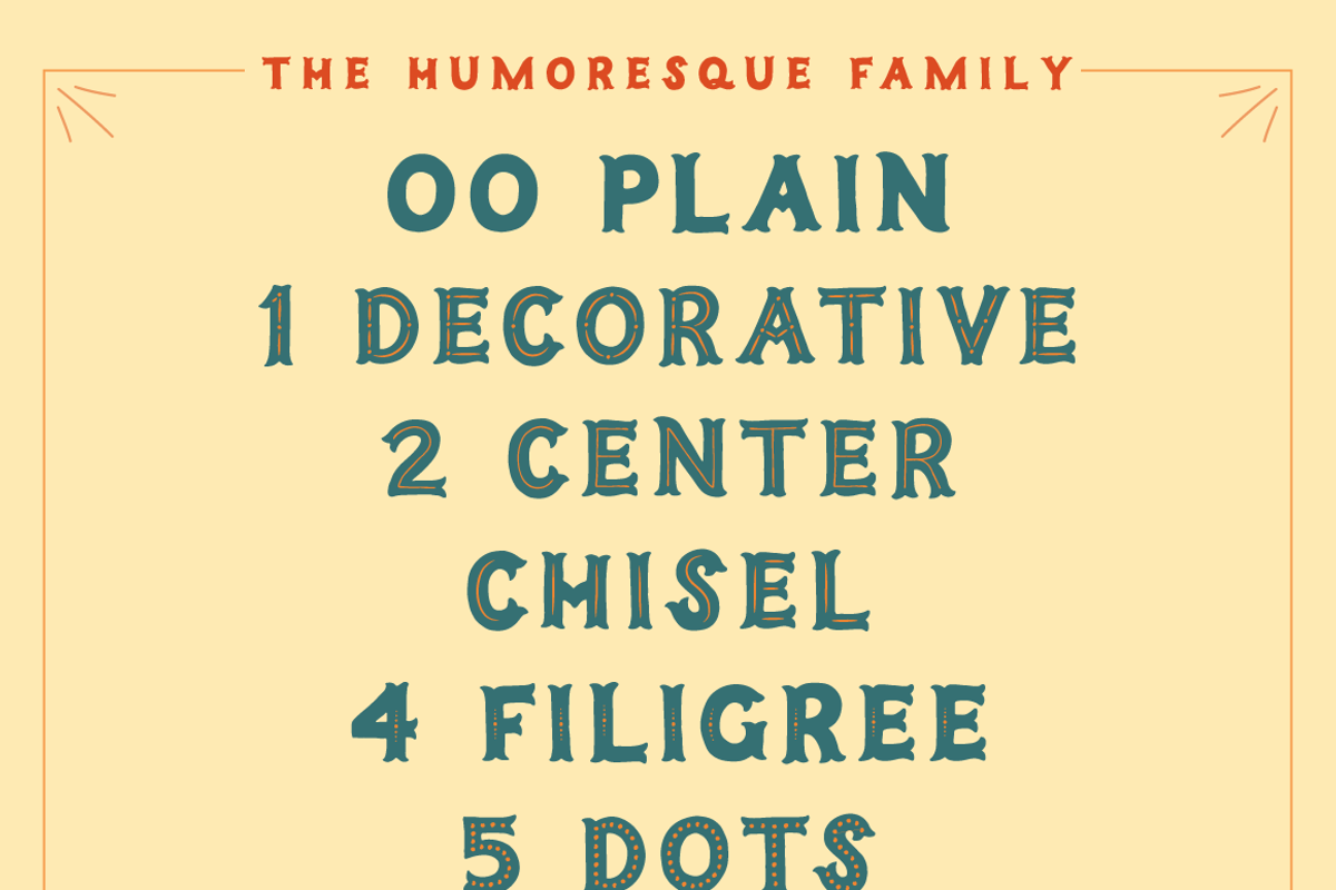 Humoresque Layered Mini Font preview 6