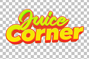 Juice Corner 3D Editable Text PSD, a Layer Style Add-On by TrueVector (Thumbnail 2 of 2)
