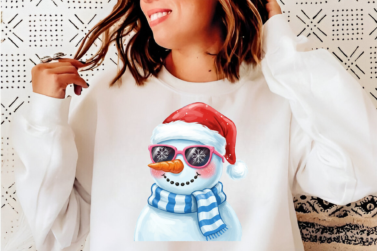 Glitter Christmas Snowman PNG, an Illustration by SinaCreation (Photo 6 of 7)