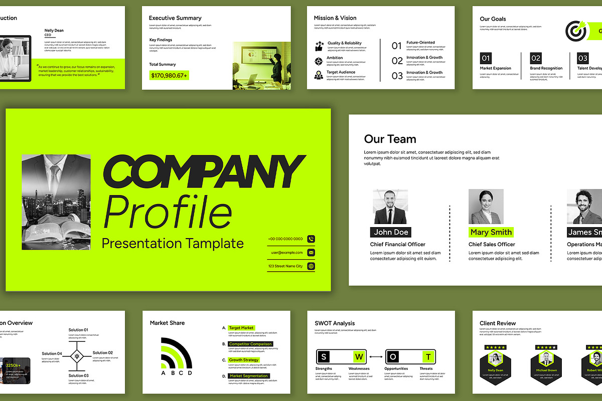 Business Company Profile Layout, a Presentation Template by Mighty-Slide (Photo 1 of 4)