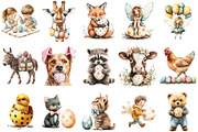 Watercolor Easter Clipart Bundle, an Illustration by OK Design (Thumbnail 3 of 6)