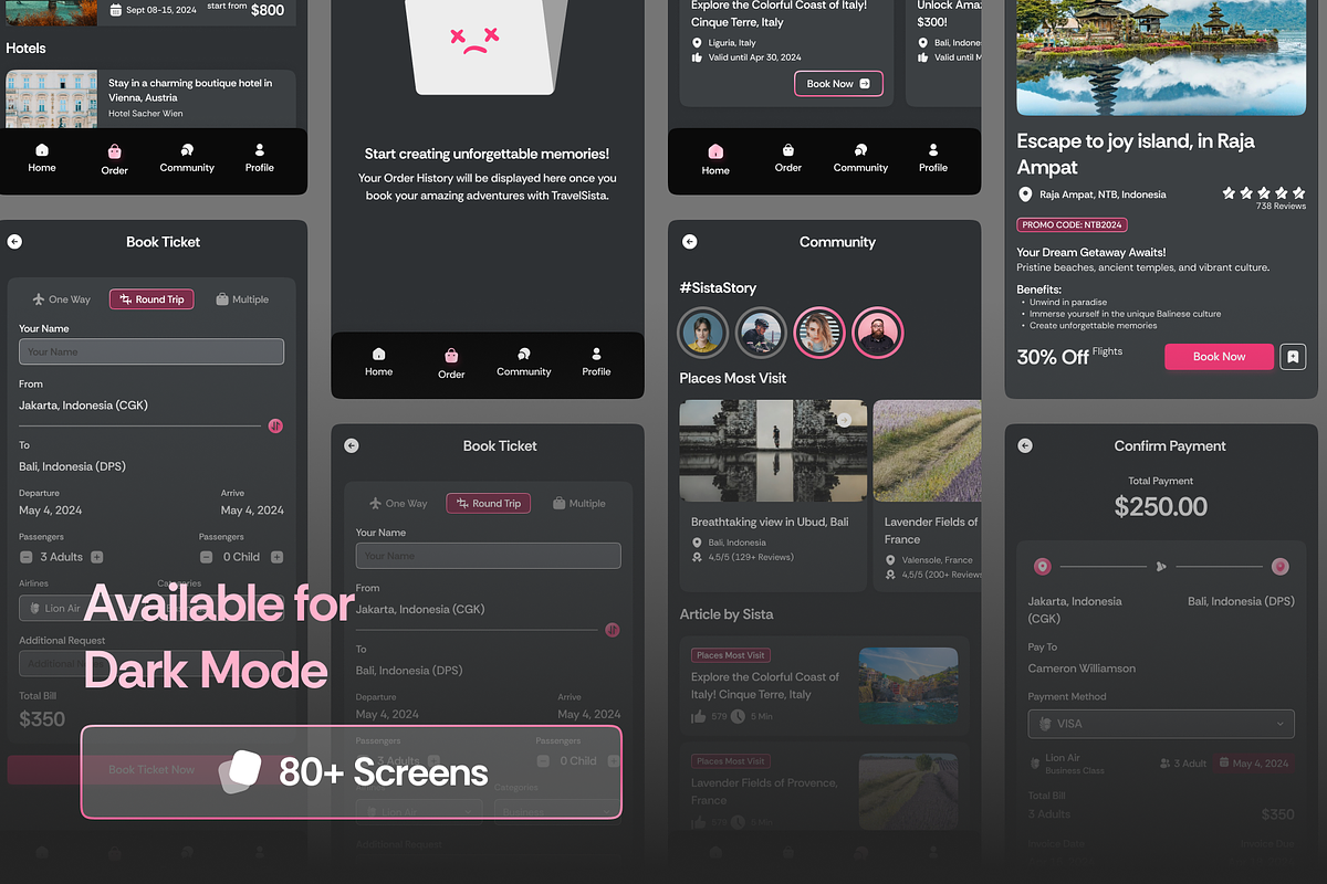 Travel Sista - Travel App UI Kits, an UI Kit Template by Semusim Visual (Photo 4 of 8)