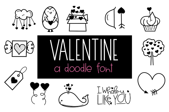 Valentine - A Doodle Font preview 6