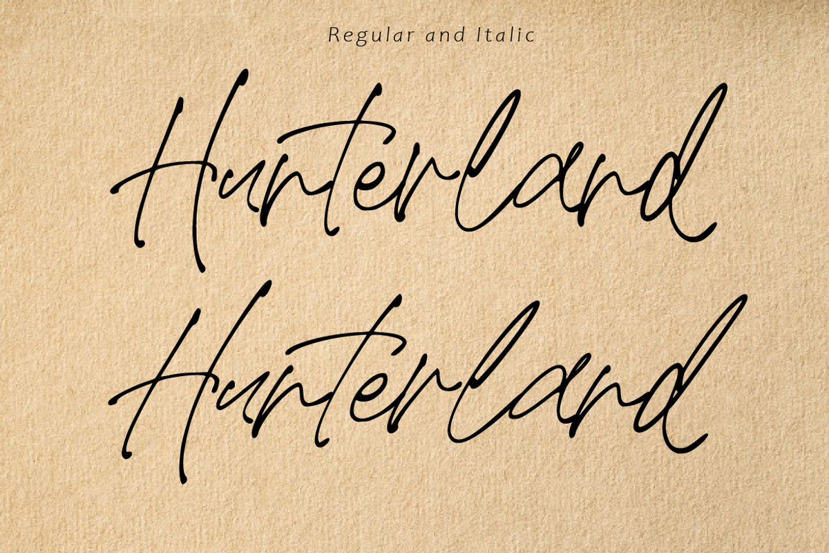 Hunterland, a Script Font by AMINMARIO (Photo 6 of 9)
