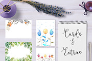 Watercolor garden set & cards, an Invitation Template by Narais (Thumbnail 2 of 4)