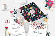 Bright Florals, Flowers & patterns, a Background Graphic by Cozy pattern shop (Thumbnail 8 of 11)