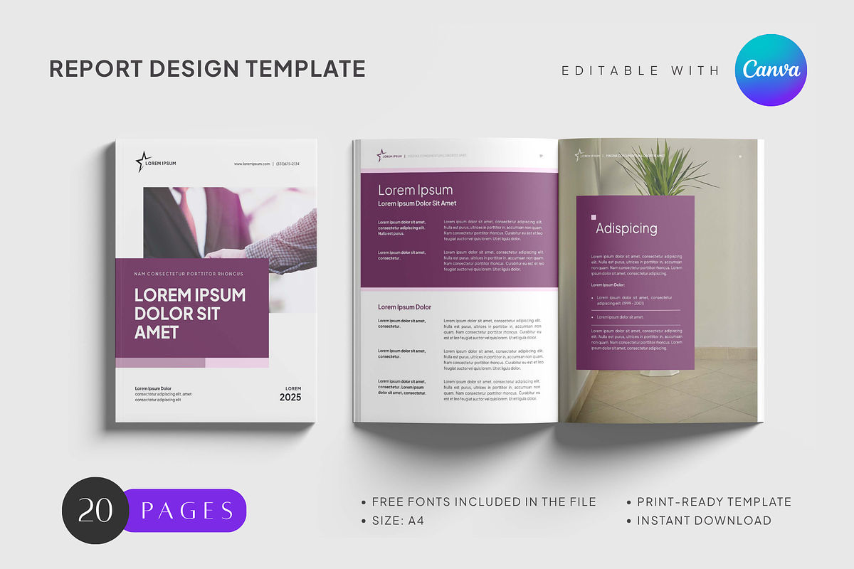 Report Design Template, a Marketing Template by CubicSpace (Photo 1 of 6)