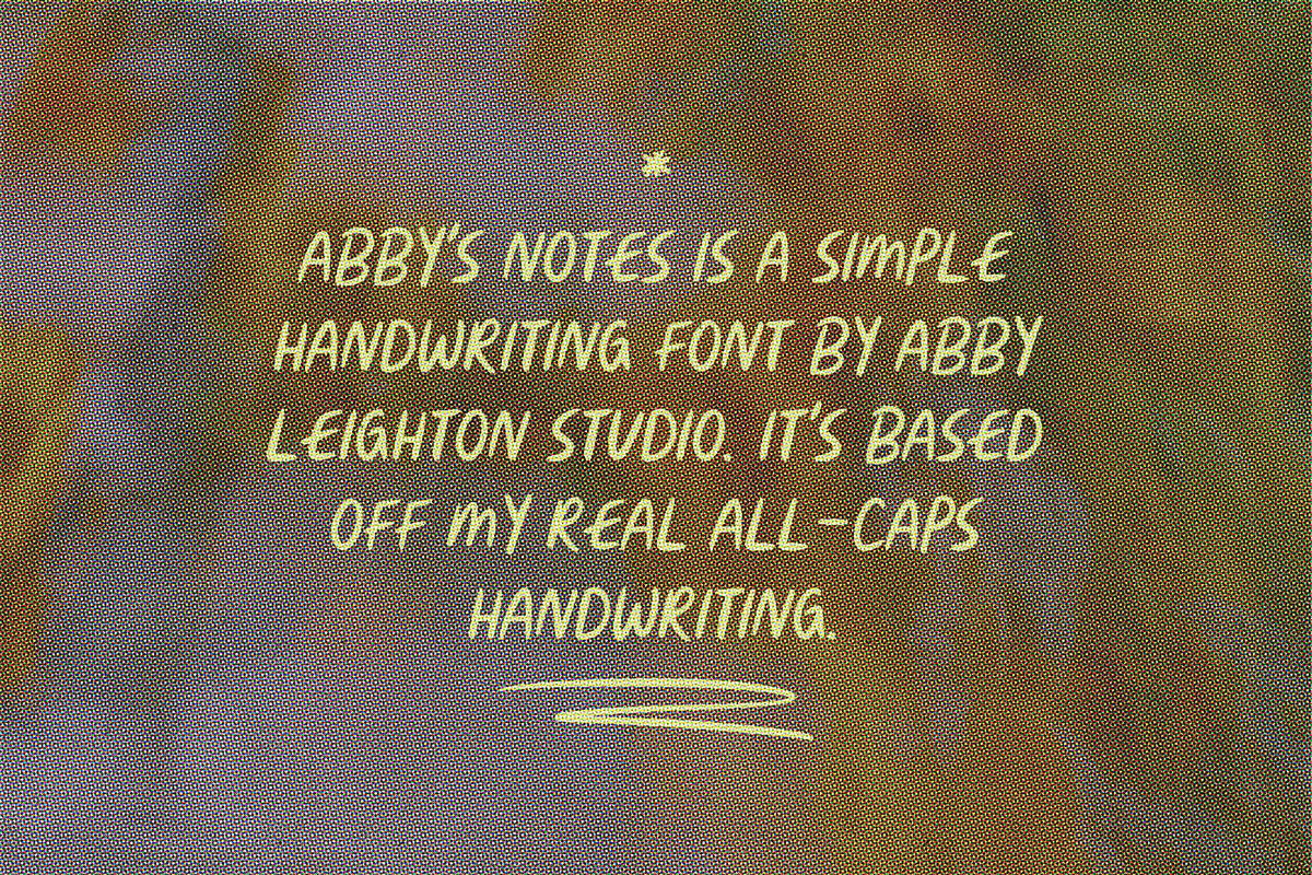 ABBY'S NOTES by Abby Leighton Studio, a Handwritten Font by Abby Leighton Studio (Photo 2 of 5)
