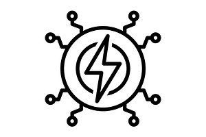 Energy power black icon, an Outline Icon by Creative priyanka