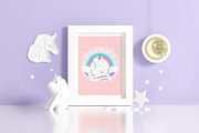 Kids Room Frame Mockups - Unicorn, a Product Mockup by Milan Mockup (Thumbnail 3 of 6)