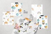 Hot Air Balloon Clipart & Patterns, an Animal Illustration by tatiletters (Thumbnail 5 of 11)