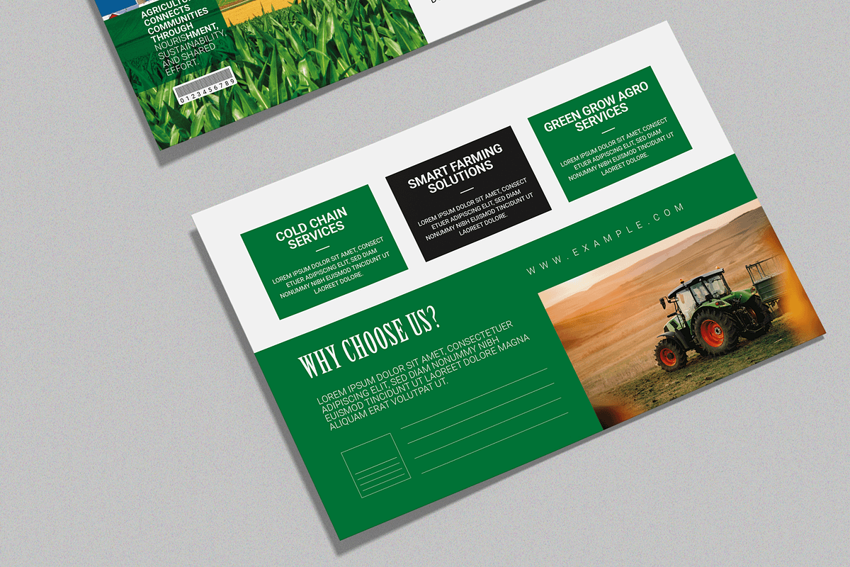 Farming Postcard Design Template, a Card Template by MightyDesign (Photo 4 of 8)