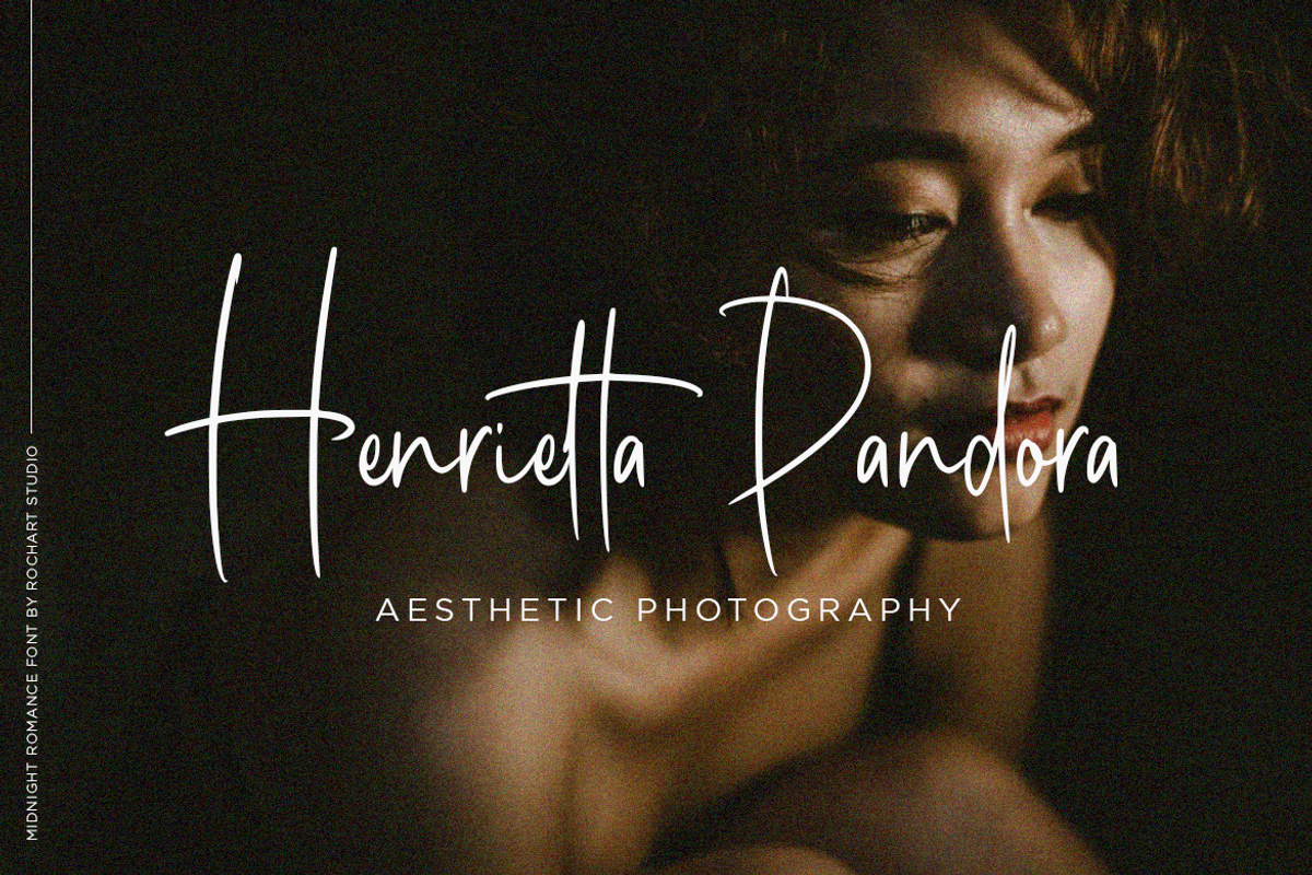 Handwritten Font | Midnight Romance, a Script Font by Rochart (Photo 3 of 7)