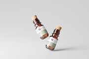 Amber Glass Bottle With Cork Mockup, a Cups & Container Mockup by pmvch (Thumbnail 2 of 10)