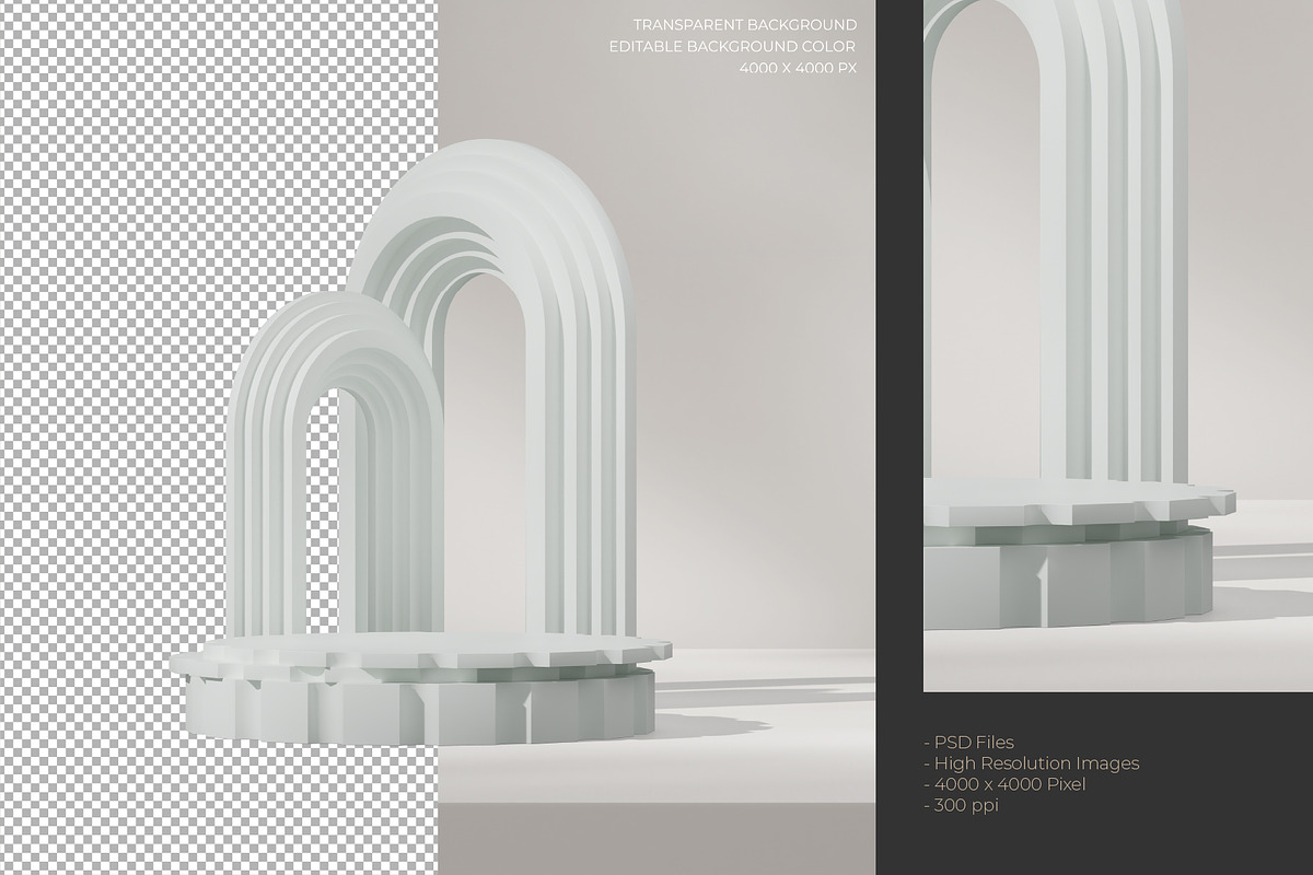 5 Podium with Transparent Background, a Background Graphic by faustudio (Photo 3 of 7)