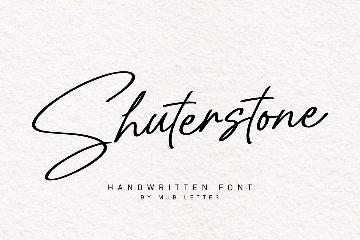 Shuterstone | Elegant Script, a Script Font by MJB Letters (Photo 1 of 10)