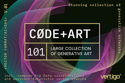CODE+ART, a Background Graphic by VertigoGrphx
