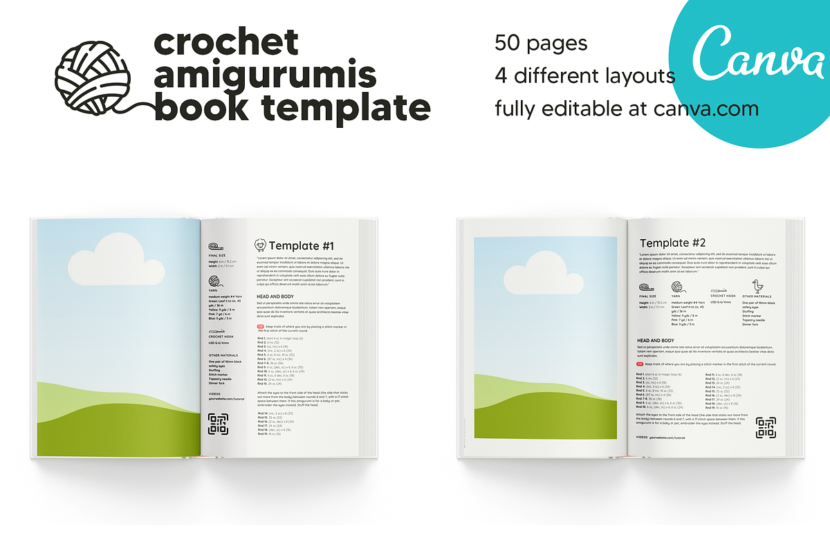 Canva Crochet Amigurumi Book Templat, a Magazine Template by DeLaGranSiete (Photo 7 of 8)