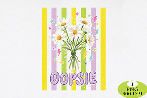 Oopsie Daisy Striped Sublimation, an Animal Illustration by Daily.Designs