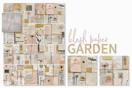 Blush Paper Garden, a Decorative Illustration by rileyBgraphics