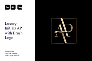 Luxury Initials AP with Brush Logo, a Branding & Logo Template by Luxury Logos (Thumbnail 1 of 4)