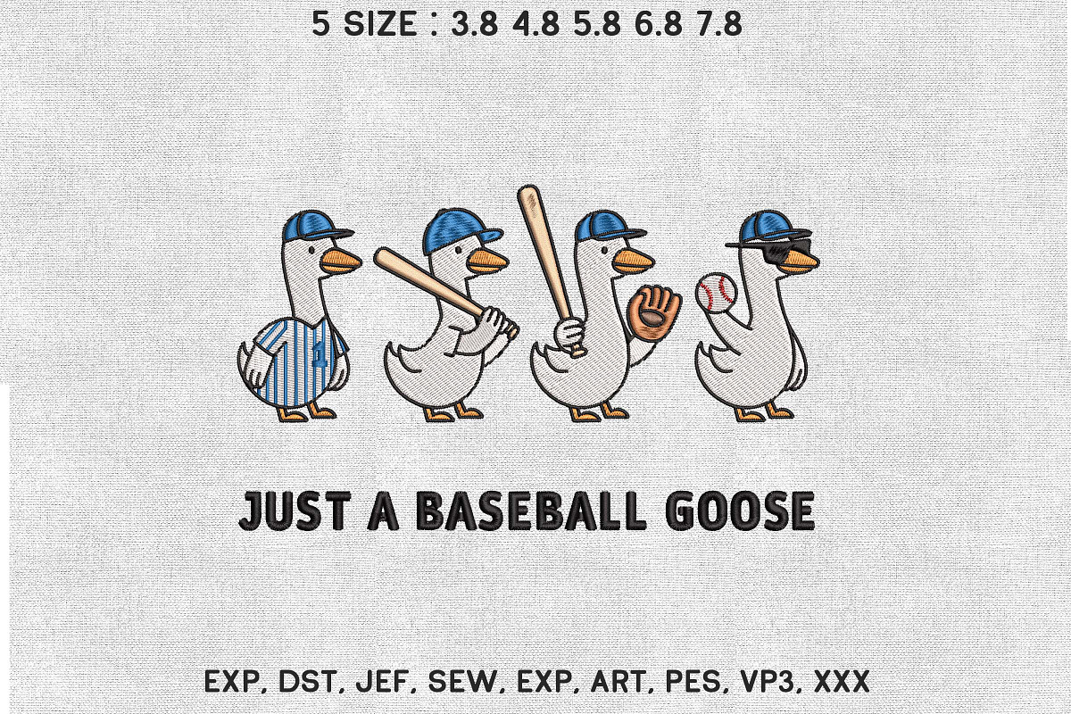 Just A Baseball Goose Funny Design, an Illustration by Moss Rose (Photo 1 of 3)