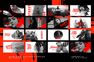 BLACK & RED Social Media Bundle