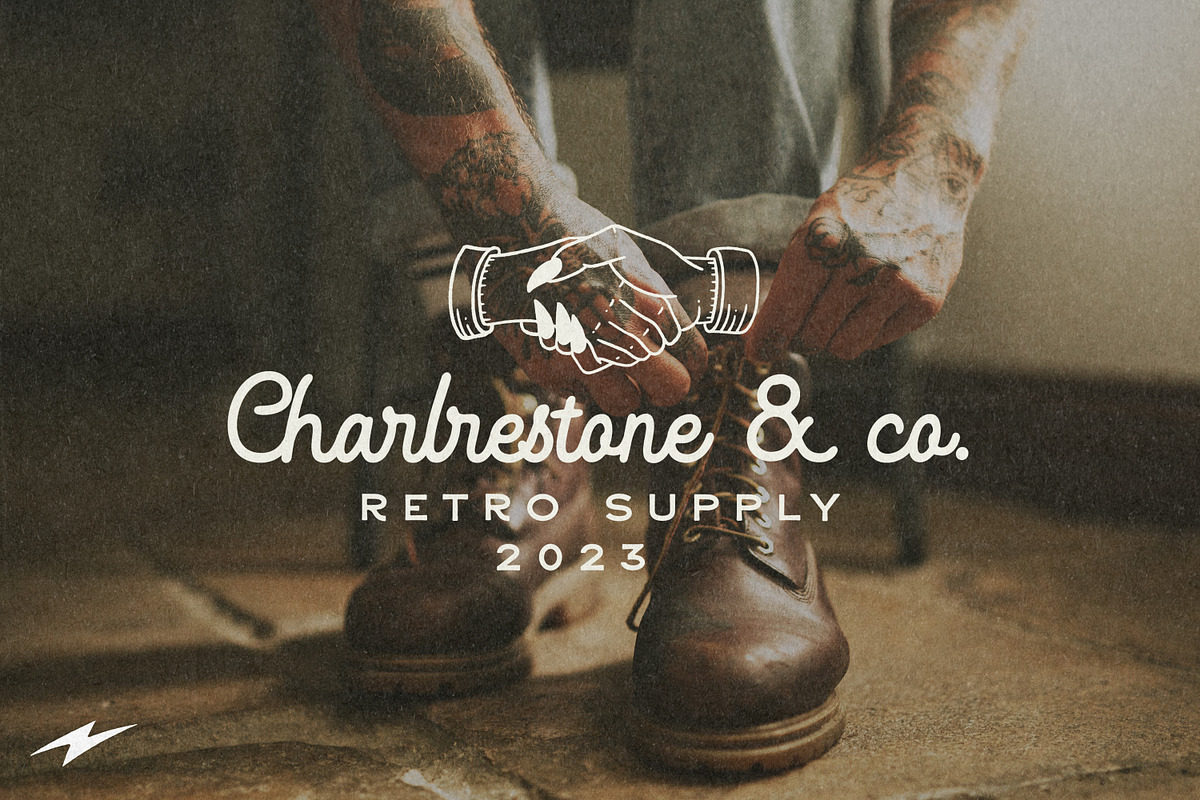20 Retro Apparel Logos + Extra, an Education Illustration by Davide Bassu (Photo 7 of 16)