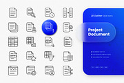 Project Document Outline Icons, an Outline Icon by cidcud_graphic (Thumbnail 1 of 3)