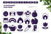 Cute Kawaii Doodle Icon Pack, a Solid Icon by erifqizeicon (Thumbnail 1 of 3)
