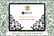 Procreate Stamps - Forget-Me-Not, a Brush Add-On by Gabba Delgado (Thumbnail 1 of 4)