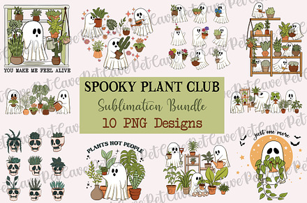 Spooky Plant Club Sublimation Bundle, a Graphic by Pet Cave