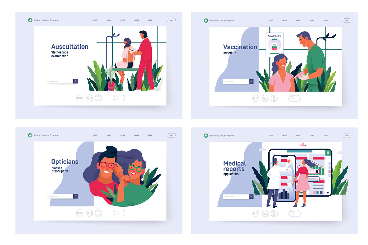 Part 2 Medical website illustrations, a Healthcare Illustration by Grivina's shop (Photo 17 of 37)