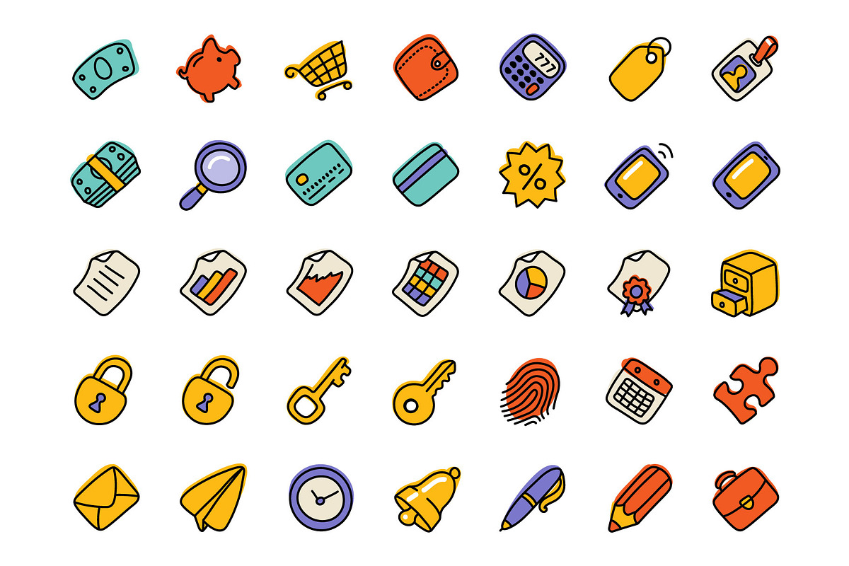 Business&Finance Hand Drawn Icons, an Icon by Iconka (Photo 2 of 5)