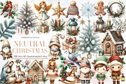 Watercolor Neutral Christmas Clipart, an Illustration by Designworld (Thumbnail 1 of 6)