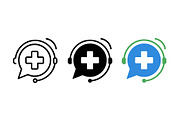 Medical Support Icon Vector Set, an Object Graphic by Artonix (Thumbnail 2 of 3)