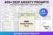 400+ Deep Anxiety Prompts For Canva, a Stationery Template by Shumaya (Thumbnail 1 of 6)