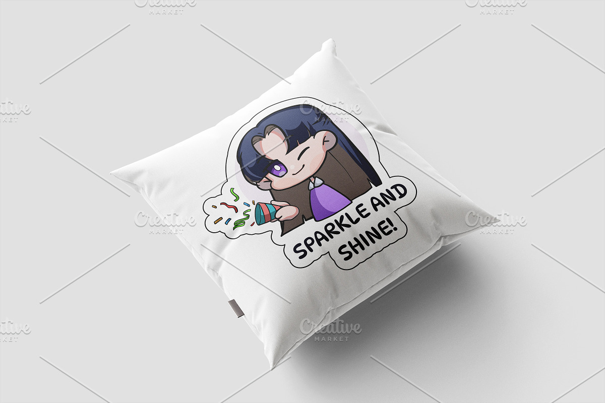 New Year Chibi Art Sticker Set 10, an Illustration by vectstudio (Photo 3 of 3)