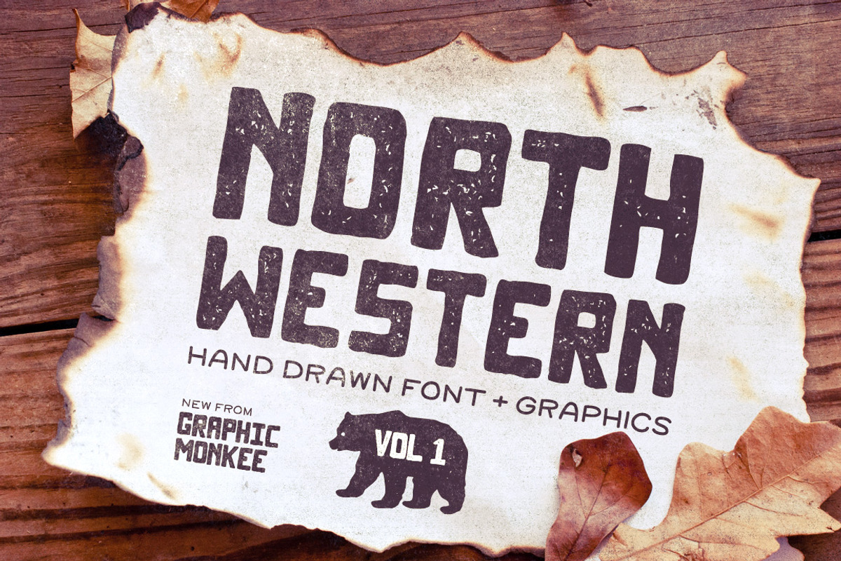North Western Font + Vectors Vol 1
