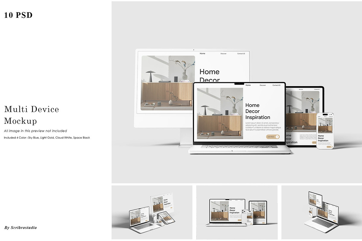 Multi Device Mockup, a Device Mockup by scribrostudio (Photo 1 of 11)
