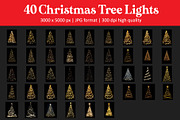 Christmas Tree Light Overlays, an Object Graphic by DreamyOverlay (Thumbnail 4 of 4)