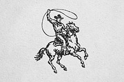 Vintage Cowboy Roper Illustration, an Animal Illustration by lettett (Thumbnail 3 of 3)