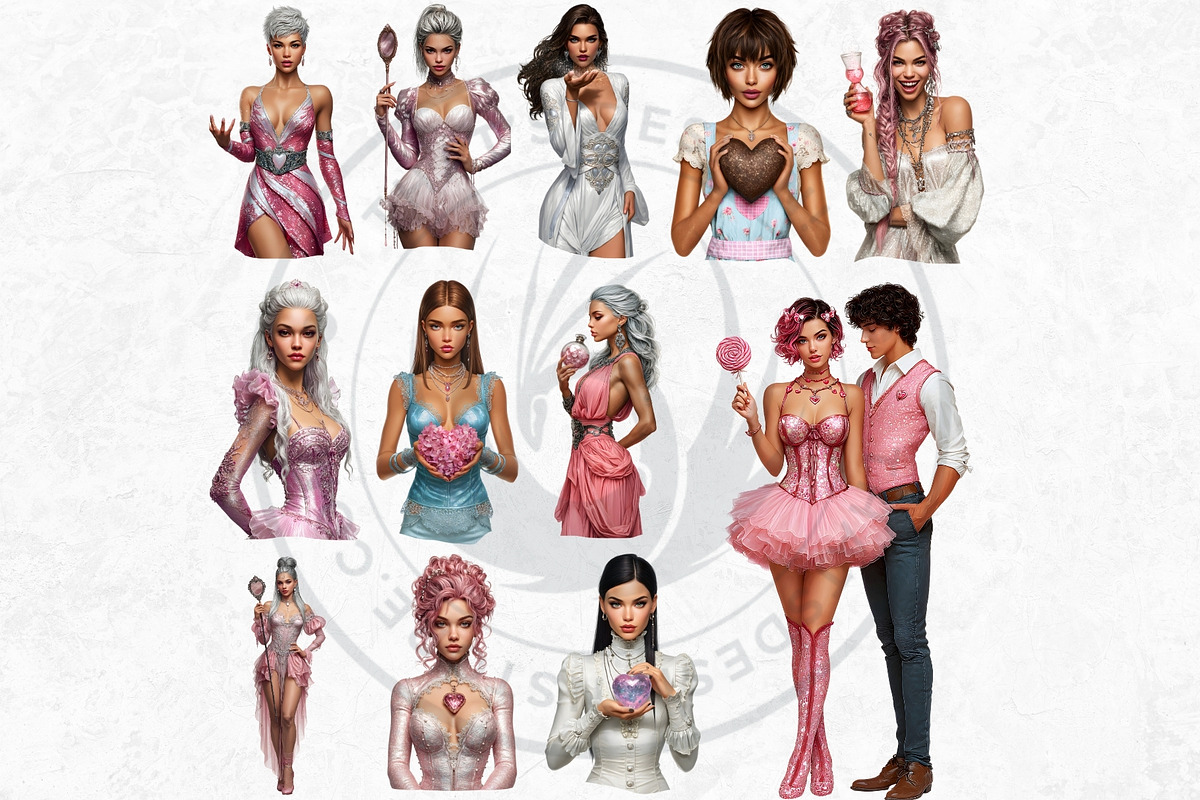 Love Affair Romantic Cliparts, a Person Illustration by ThatsDesignArt (Photo 5 of 17)