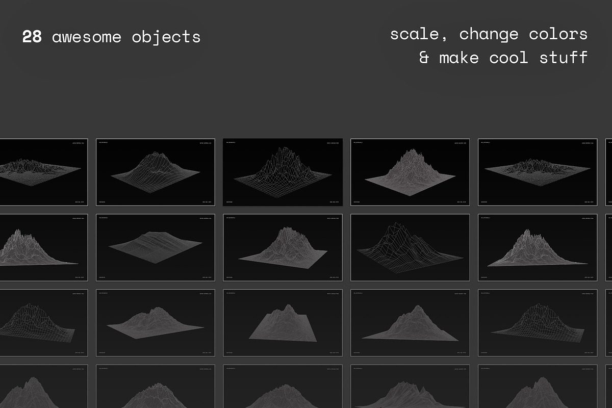 GEO_TERRAIN2 Vector Pack, a Background Graphic by codetoform (Photo 2 of 14)