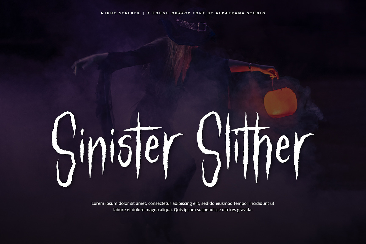 Night Stalker - Rough Font, a Script Font by Alpaprana (Photo 5 of 12)