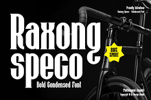 Raxong Speco - Bold Condensed Font