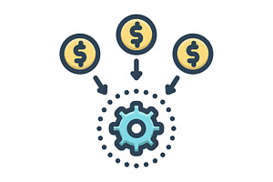 Cashflow optimization color icon, a Duotone Icon by Creative priyanka