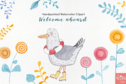 Welcome aboard watercolor graphics, a Graphic by LittleAcornGraphics (Thumbnail 5 of 11)