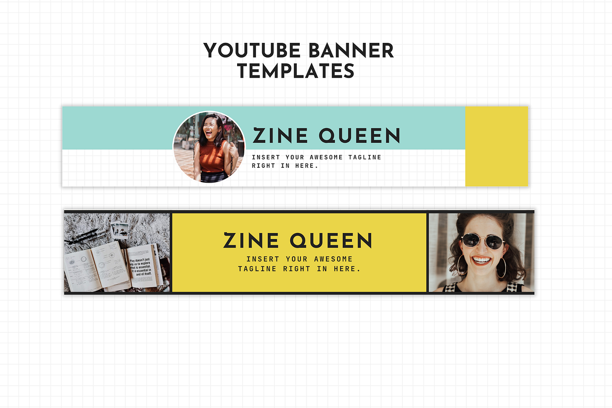 Yellow YouTube Branding Kit Canva, a Social Media Template by ltsdesigns (Photo 4 of 5)